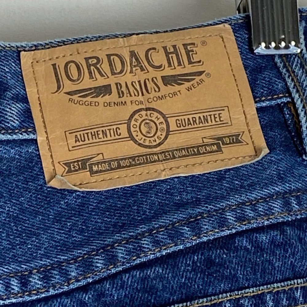 Vintage Jordache Basics Jeans 100% Cotton Blue Denim High Waist Mom Women Sz 7/8 - Picture 13 of 13
